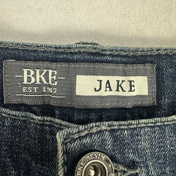 BKE Jake Straight Leg Denim Jeans Womens Size 32R Medium Wash Blue Classic Fit - Picture 3 of 10